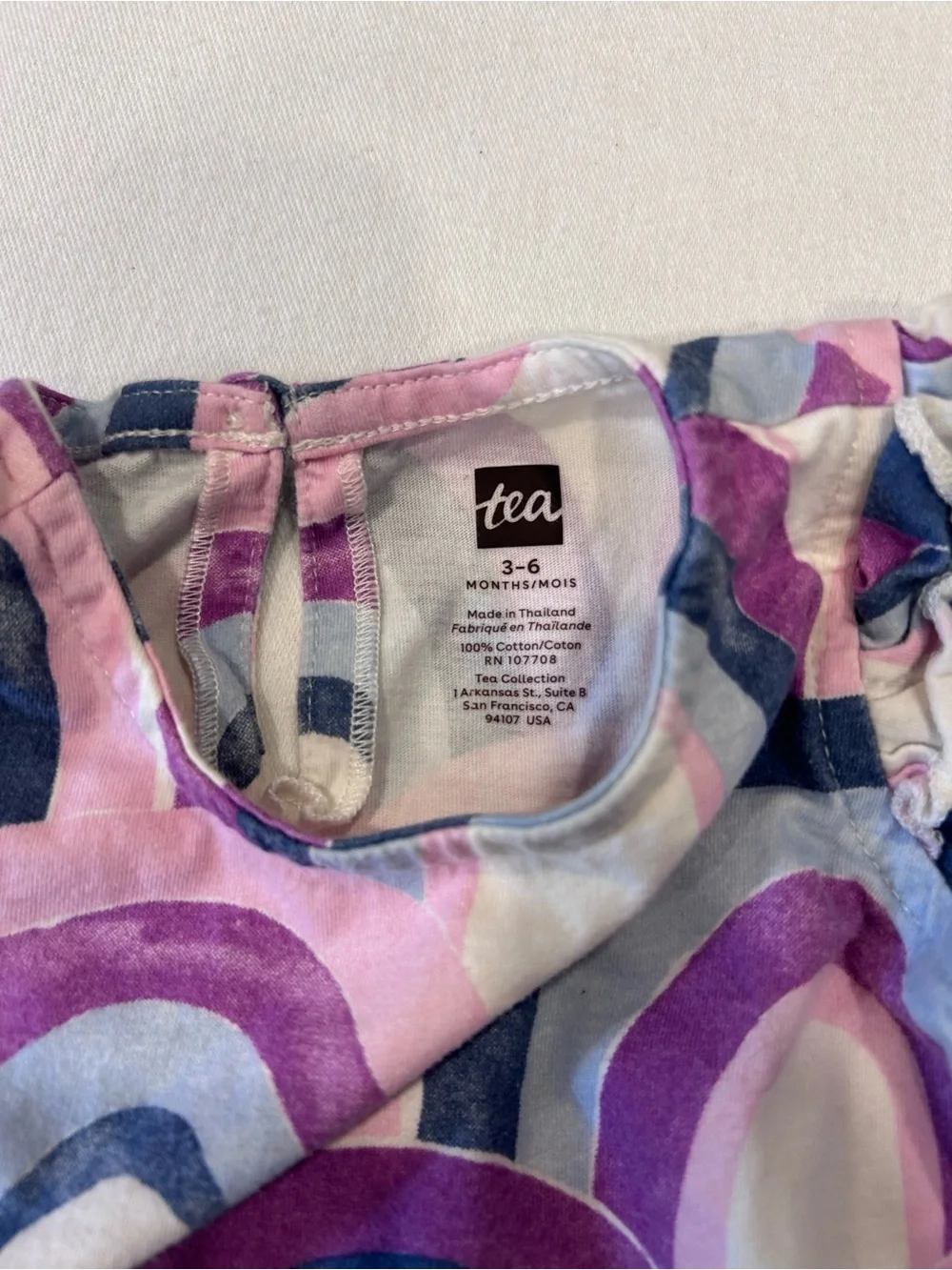 Baby tea brand onesie 3 month